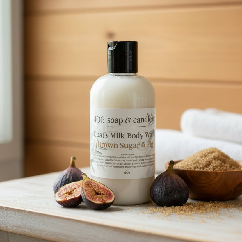 Goat's Milk Body Wash/Bubble Bath (Brown Sugar & Fig)