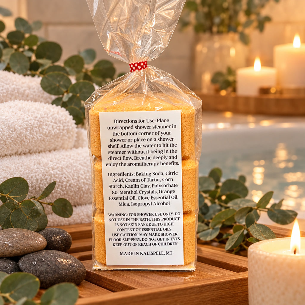 Orange Clove & Menthol Shower Steamers (3 pack)