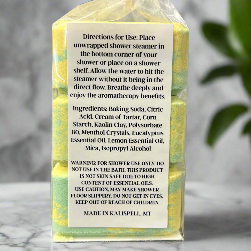 Lemon Eucalyptus & Menthol Shower Steamers (3 Pack)