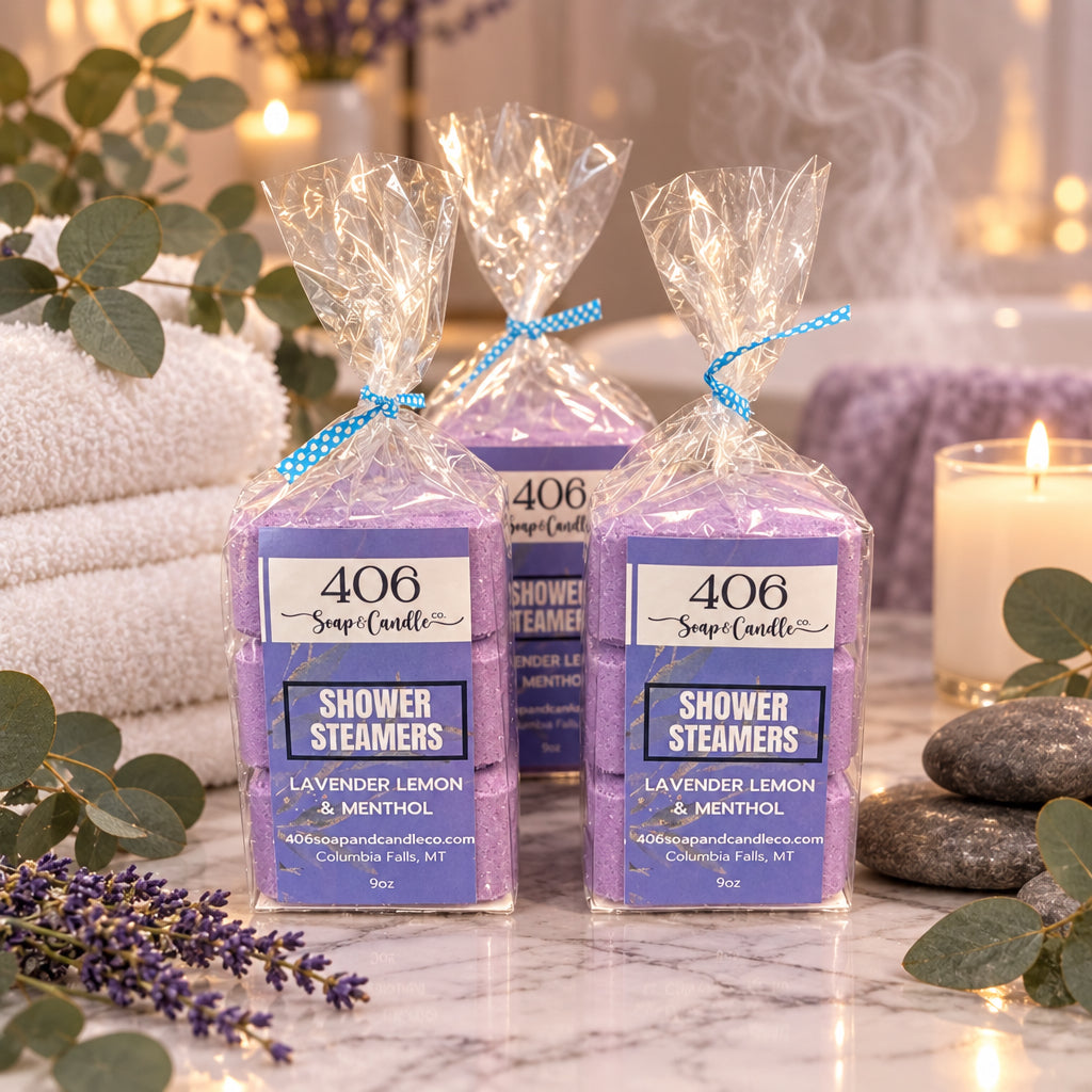 Lavender & Lemon Menthol Shower Steamers (3 pack)