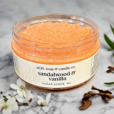 Sandalwood & Vanilla Emulsified Sugar Scrub