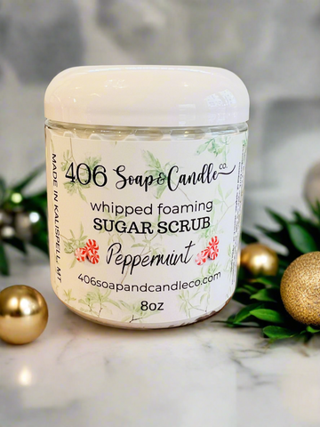 Peppermint Whipped Foaming Sugar Scrub