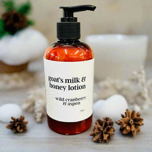 Wild Cranberry & Aspen Goats Milk and Honey Lotion