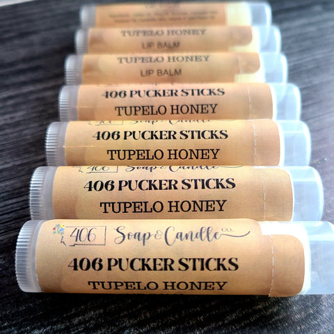 406 Pucker Sticks Tupelo Honey Lip Balm