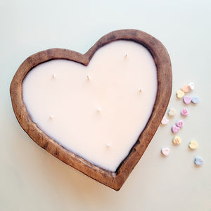 Large Heart Dough Bowl- Cashmere Cedar